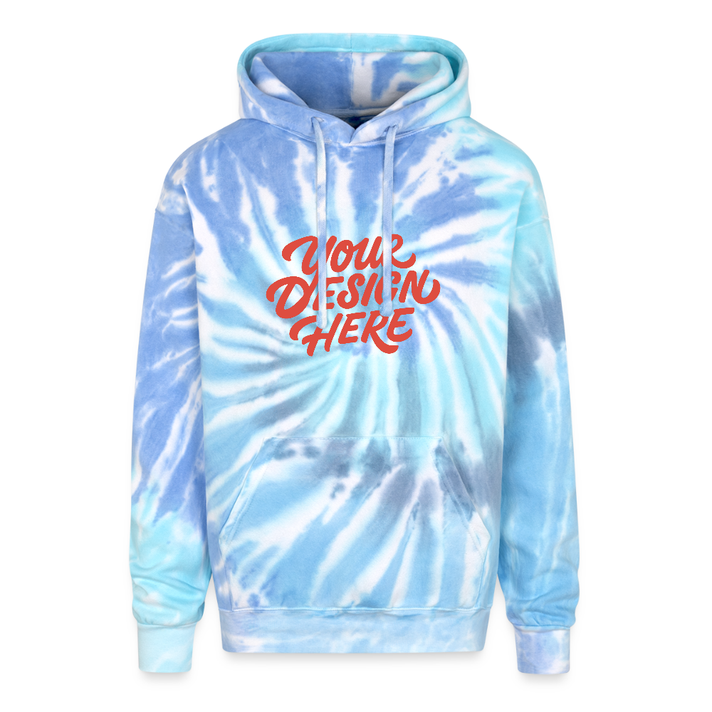 Adult Tie Dye Hoodie - blue lagoon