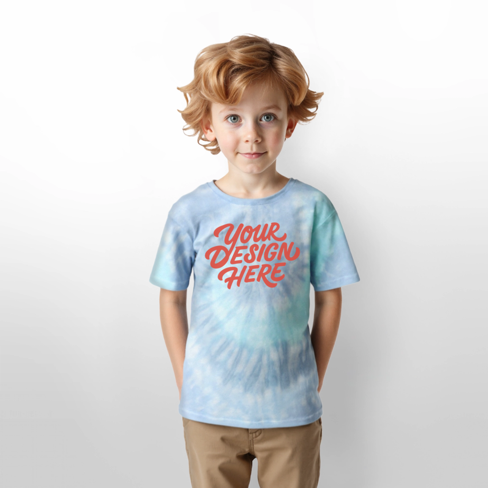 Kid's Tie Dye T-Shirt - blue lagoon