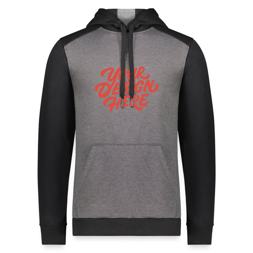 Augusta Sportswear Unisex Three-Season Fleece Hoodie - carbon heather/black