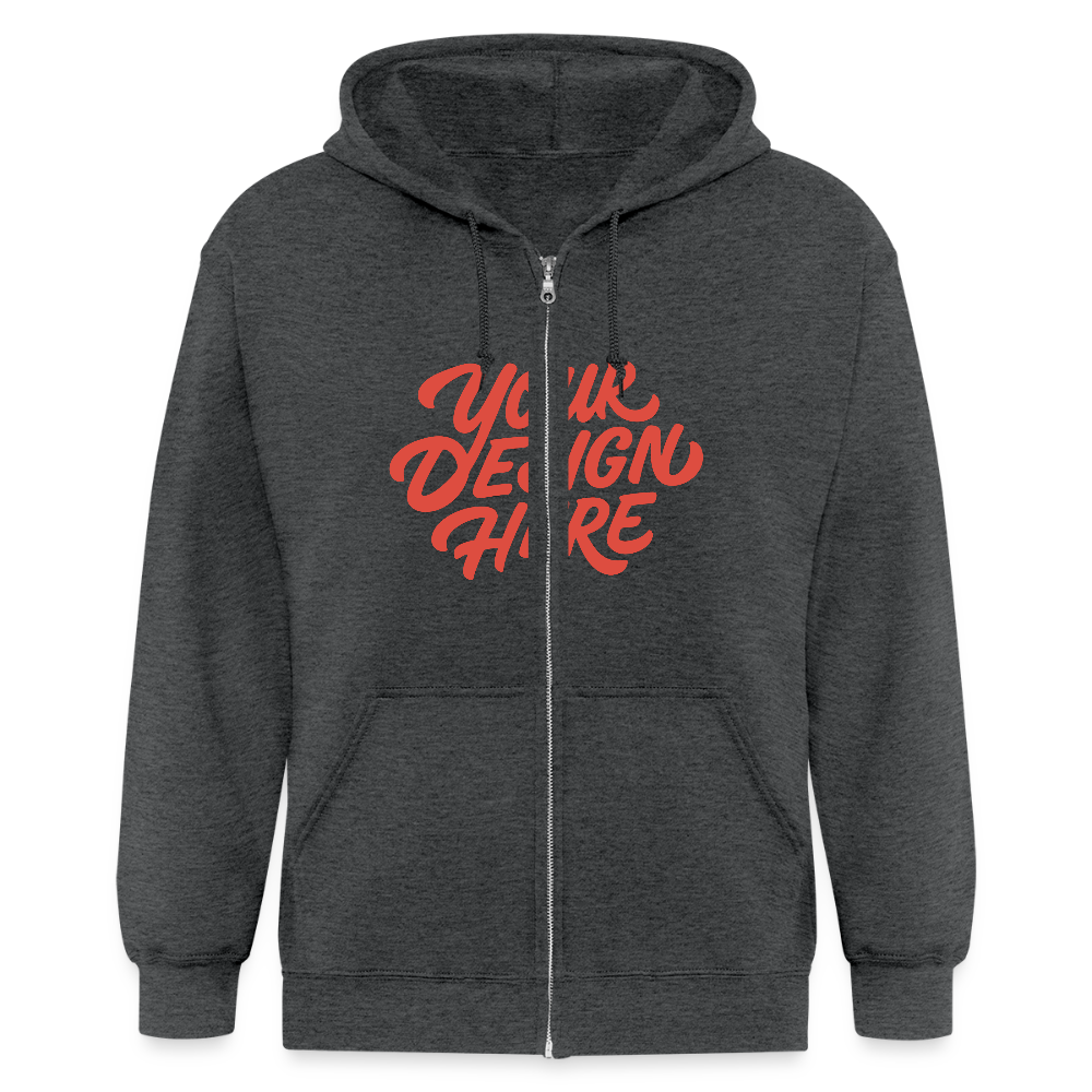 Men's Zip Hoodie - deep heather