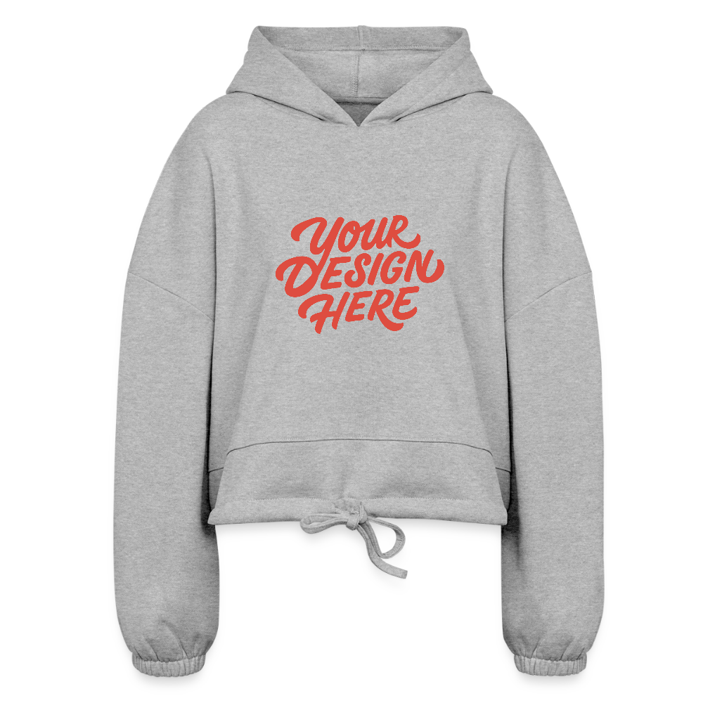 Women’s Cropped Hoodie - heather gray