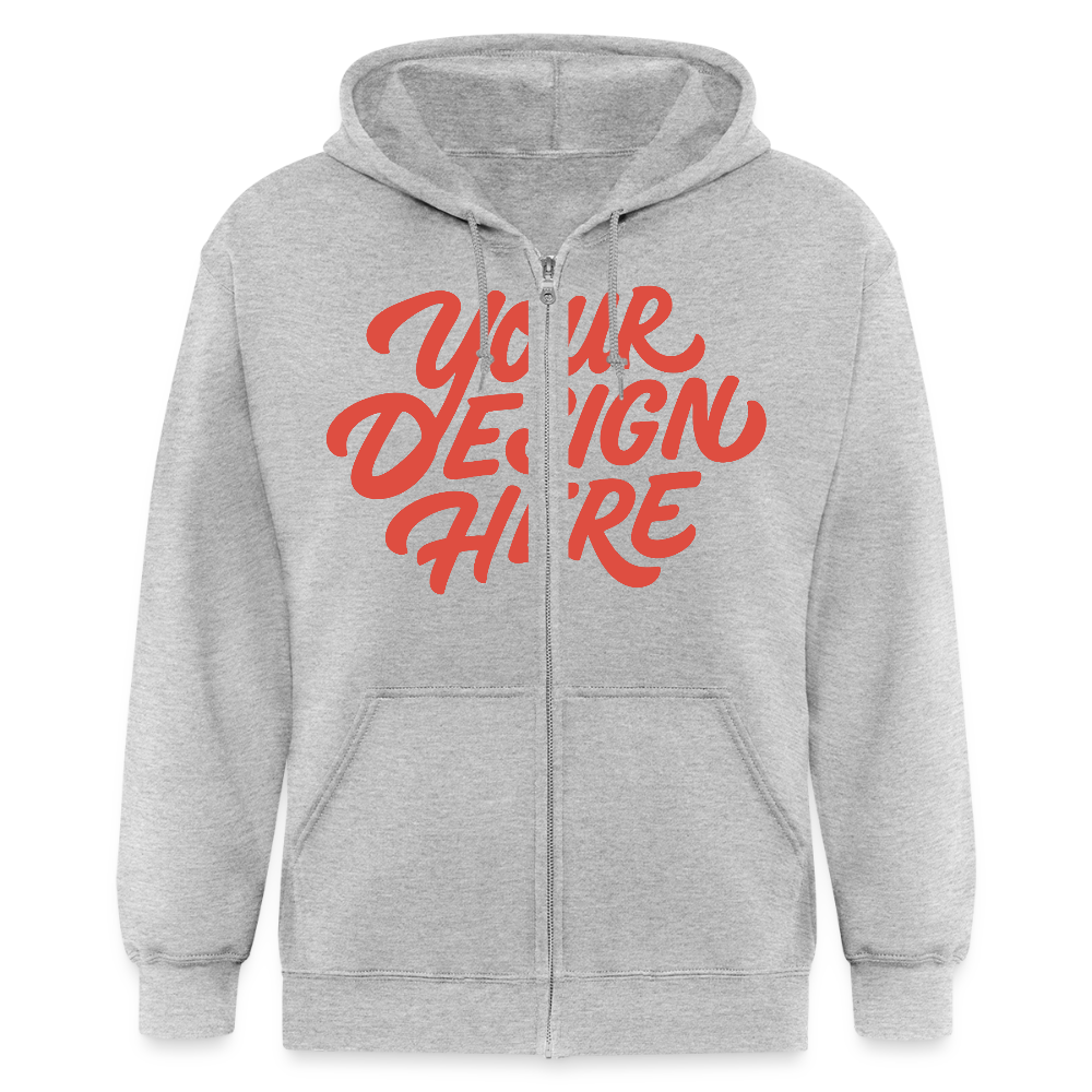 Men's Zip Hoodie - heather gray