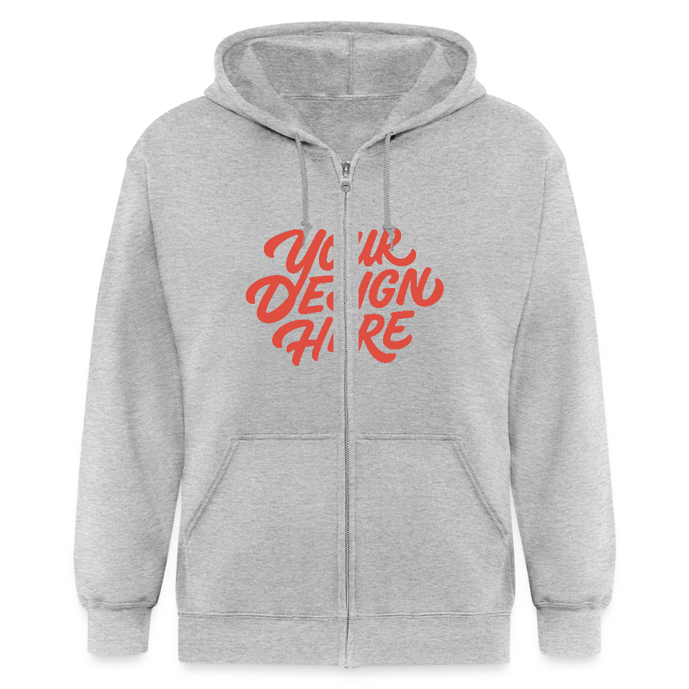 Men's Zip Hoodie - heather gray
