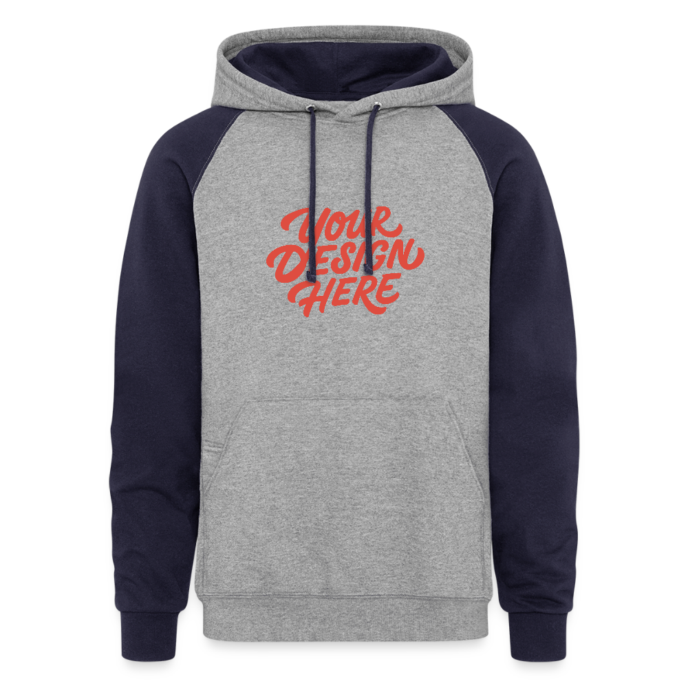 Colorblock Hoodie - heather gray/navy