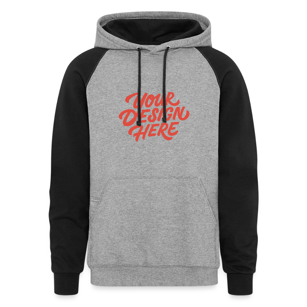 Colorblock Hoodie - heather gray/black