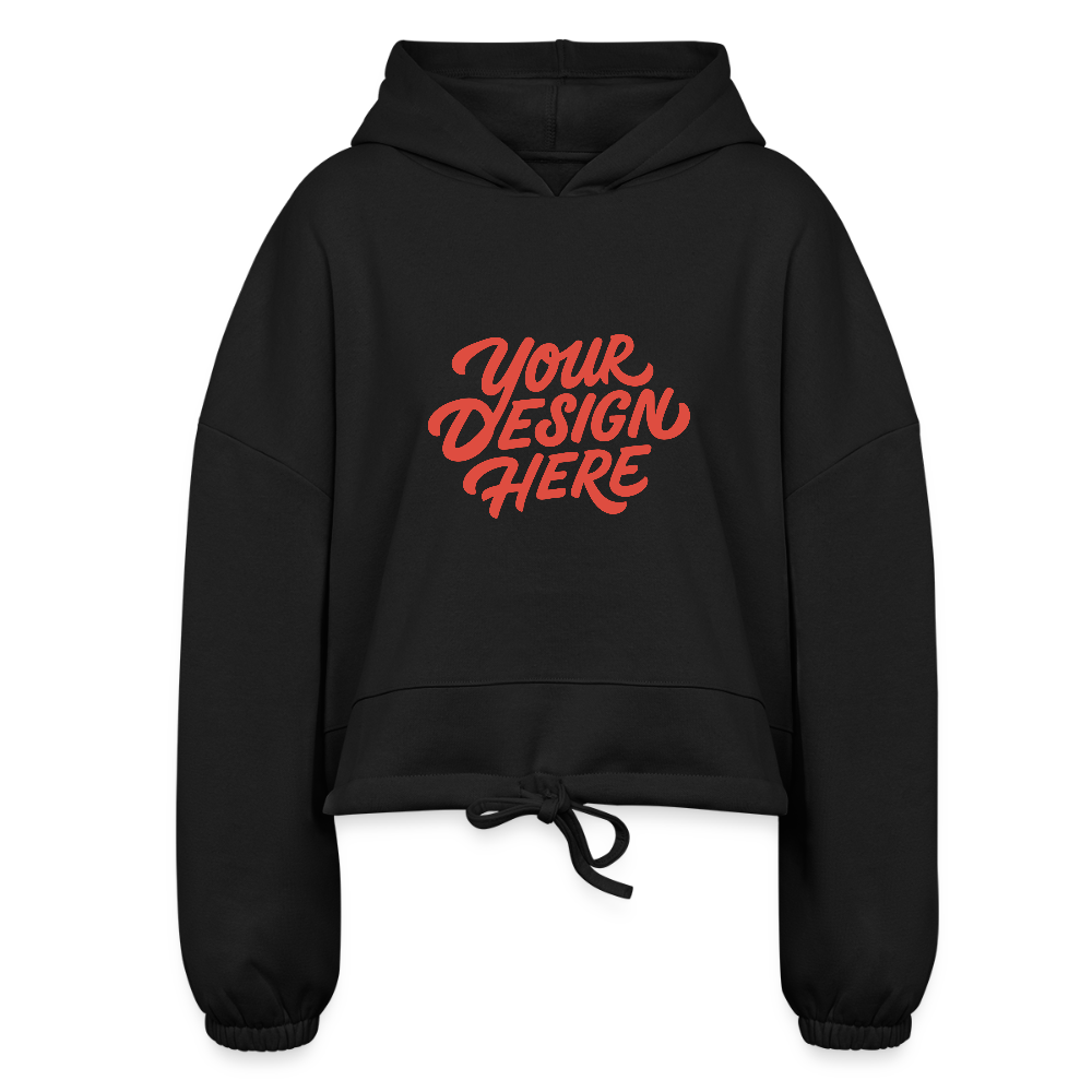 Women’s Cropped Hoodie - black
